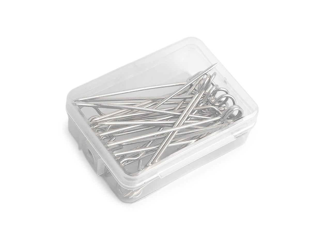 Épingles longues de 65 mm – acier inoxydable, 30 pièces.