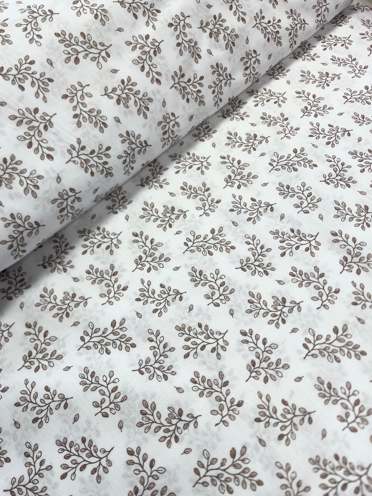 100% Cotton fabric - wooden twigs 125 g/m²