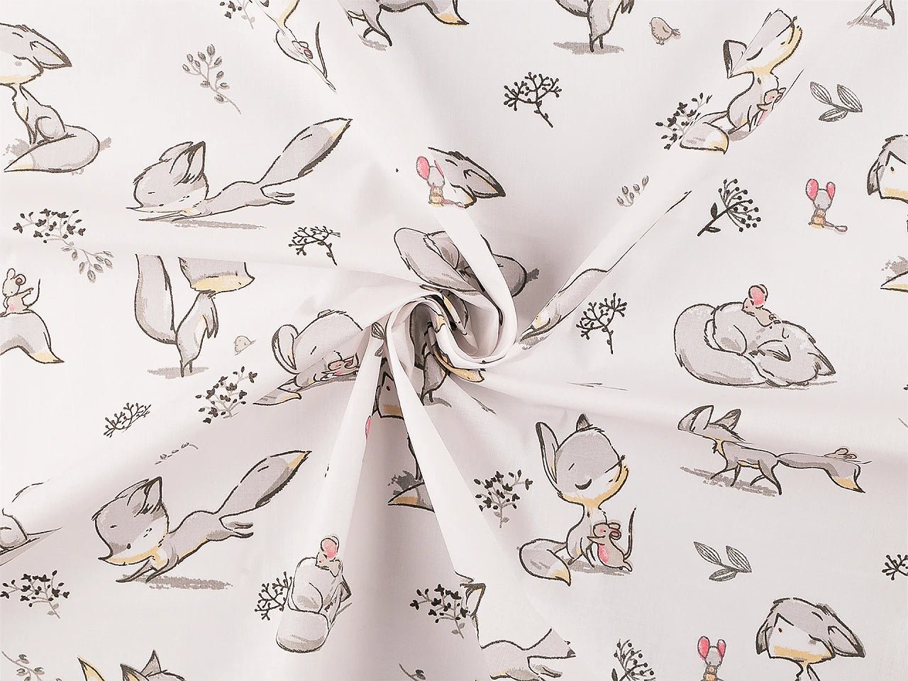 Image avec tissu 100 % coton - renard 125 g/m² – disponible chez Šarlotes audumi