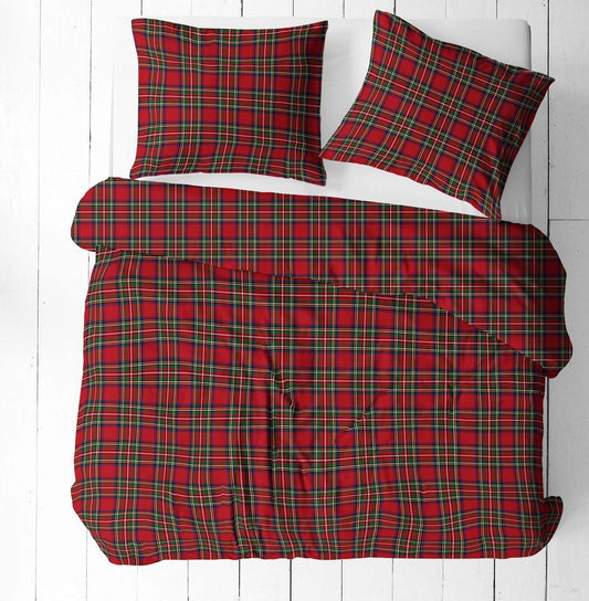 Tissu 100% coton à carreaux rouges de Noël – disponible en ligne chez Šarlotes audumi
