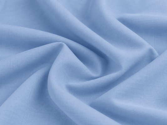 Tissu en coton 100 % bleu – disponible en ligne chez Šarlotes audumi