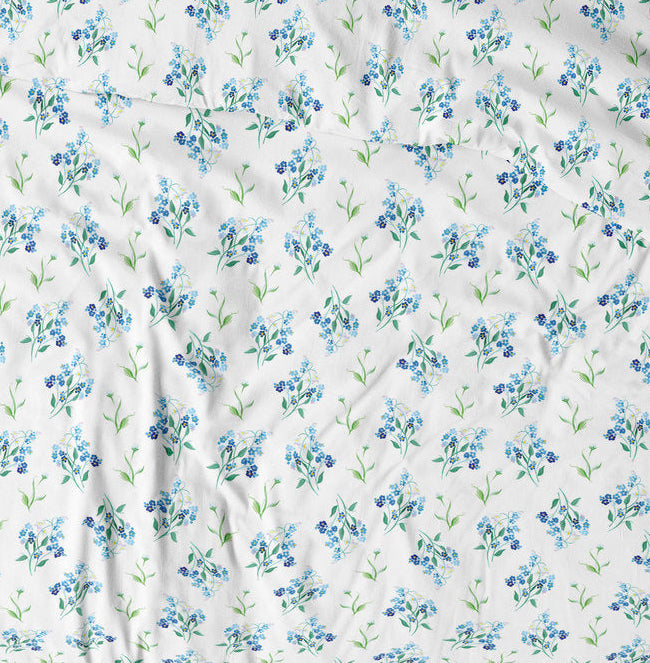 100 % tissu en coton - myosotis 125 g/m²