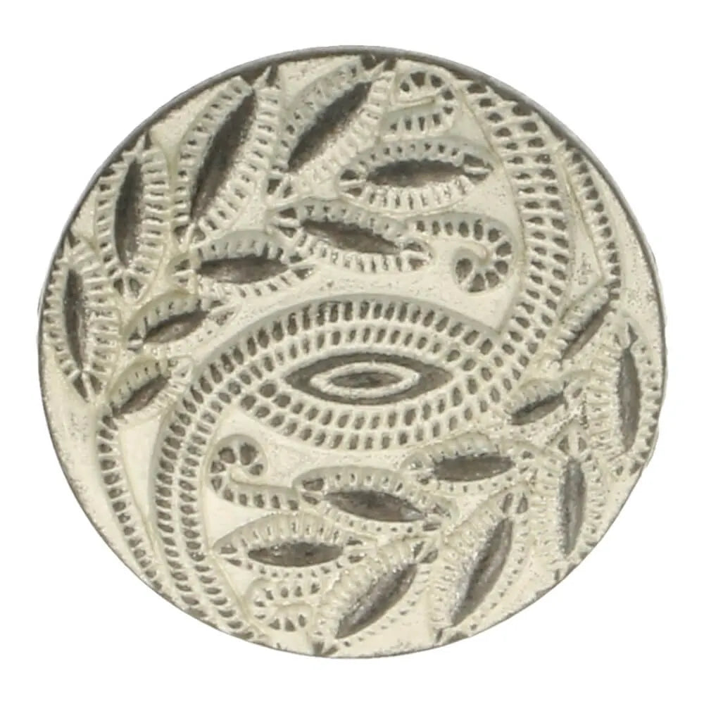 Metāla pogas uz kājiņas 36 mm-balti antīks