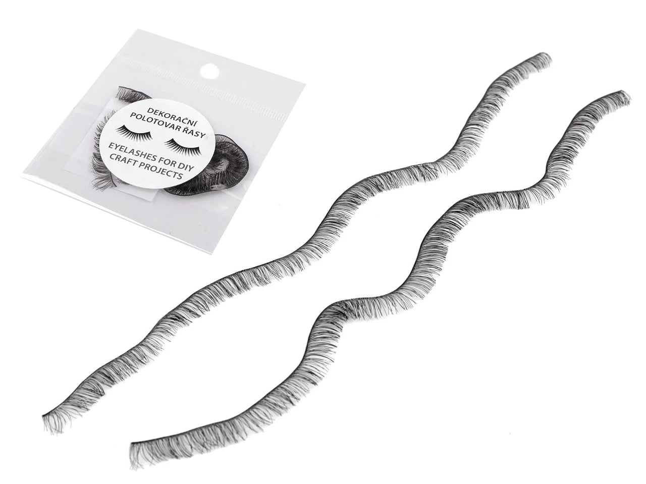 Cils décoratifs pour jouets et poupées - brun foncé