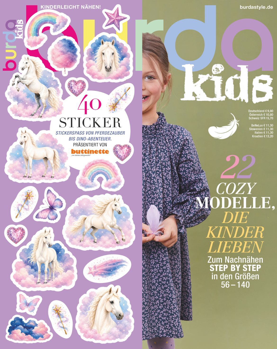 Burda Kids 02/2026 – magazine de couture pour enfants avec patrons, en allemand