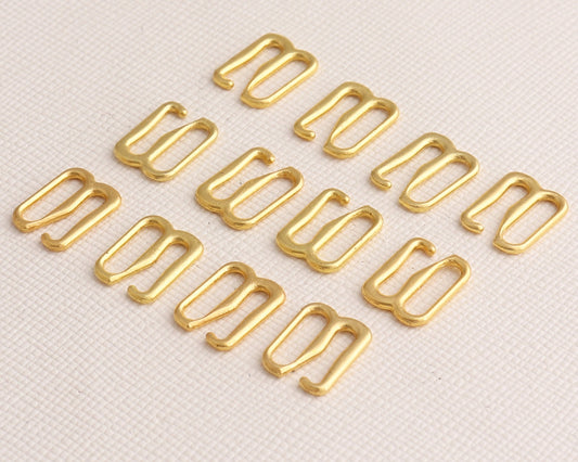 Régulateur-crochet en métal pour lingerie 12 mm - doré (lot de 10)