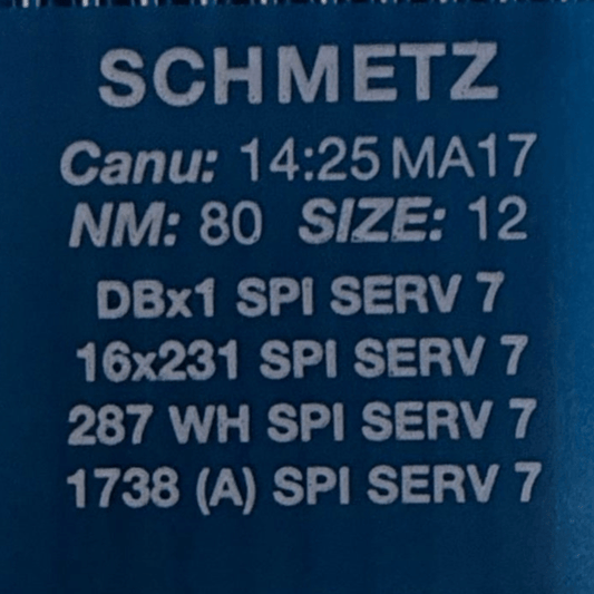 Needles for industrial sewing machines SCHMETZ DBx1 SPI SERV 7 – for dense and thin fabrics (10 pcs)