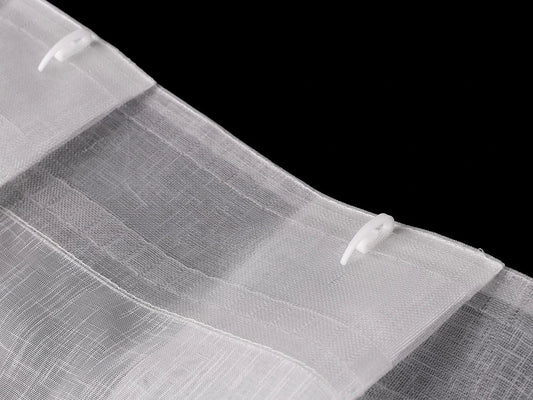 Image avec crochets de rideau 10 × 28 mm, 100 pièces – disponible chez Šarlotes audumi