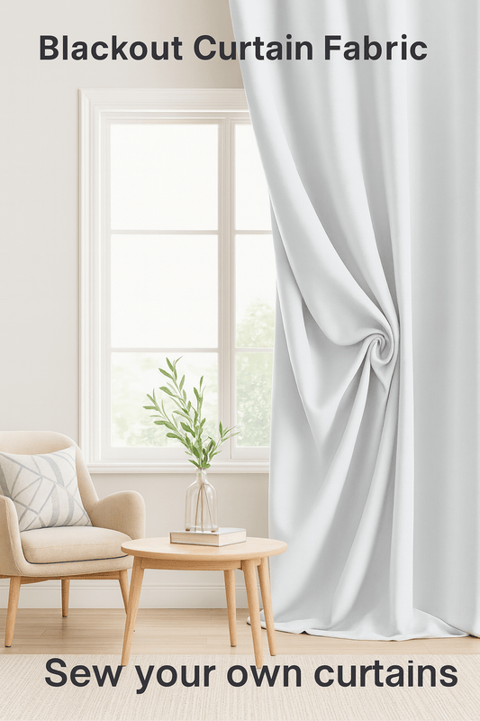 Tissu pour rideaux occultant Blackout|230 g/m² 140 cm| blanc