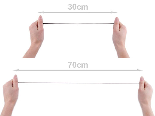 Image avec élastique rond à enfiler Ø6 mm - noir – disponible en ligne chez Šarlotes audumi
