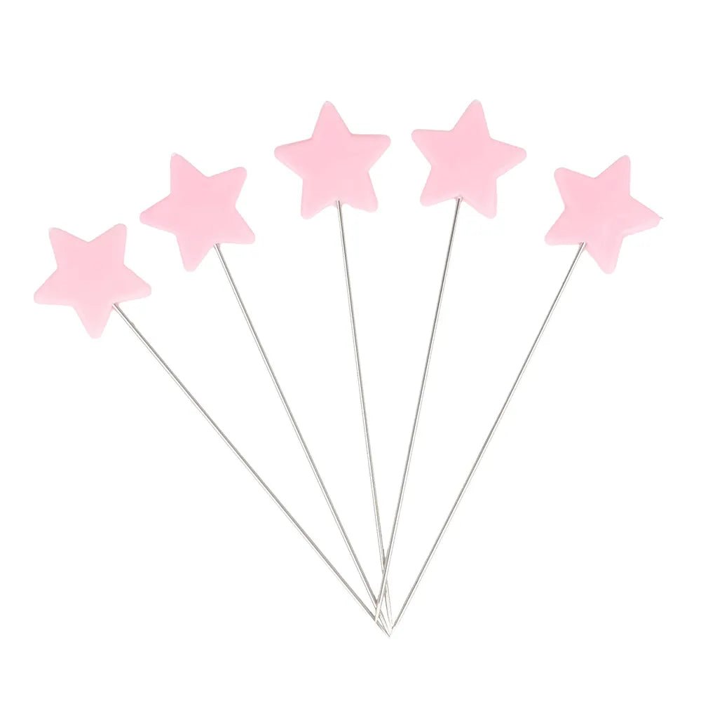 Image de BOHIN épingles à tête étoile 42 mm – rose, 100 pièces – disponible en ligne chez Šarlotes audumi