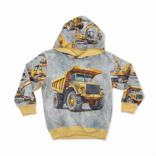 Image with loop-knit panel 40x50 cm - construction site king 250 g/m² – available at Šarlotes audumi