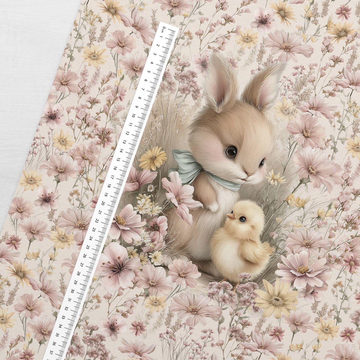 Image avec panneau en maille bouclée 40x50 cm - amitié du lapin ensoleillé 250 g/m² – disponible chez Šarlotes audumi