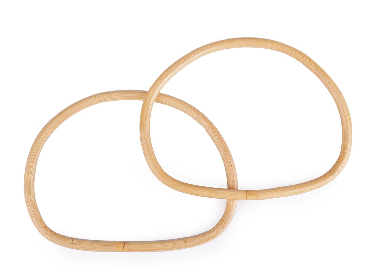 Natural bamboo bag handles | 14 × 17.5 cm | 2 pcs
