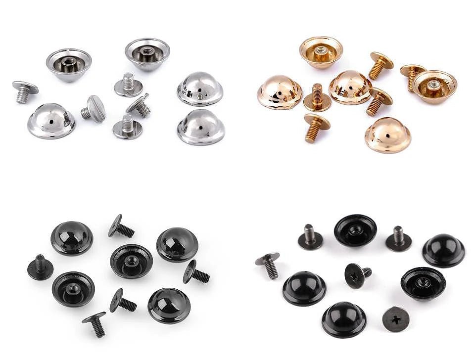 Decorative screw rivets / bag feet Ø13 mm (pack of 5) - gold