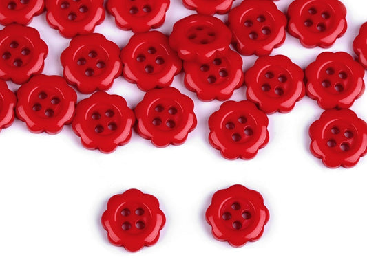 Image de boutons décoratifs en forme de fleur de 12 mm – disponibles en ligne chez Šarlotes audumi