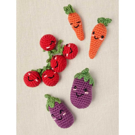 Attending with DMC Amigurumi "Veggie" set – Vegetable collection – available at Šarlotes audumi