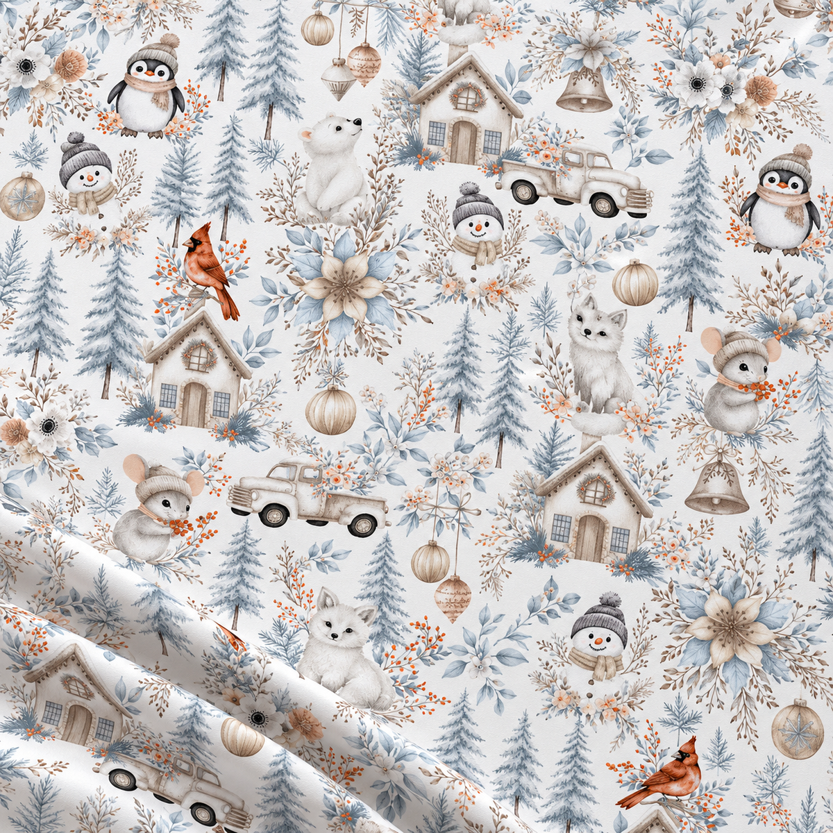 Tissu 100 % coton – plaisir hivernal