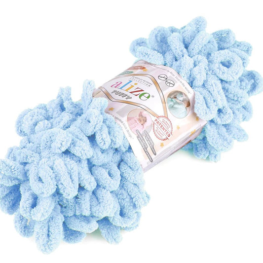 Fil Alize Puffy - bleu clair 9 m 100g #183