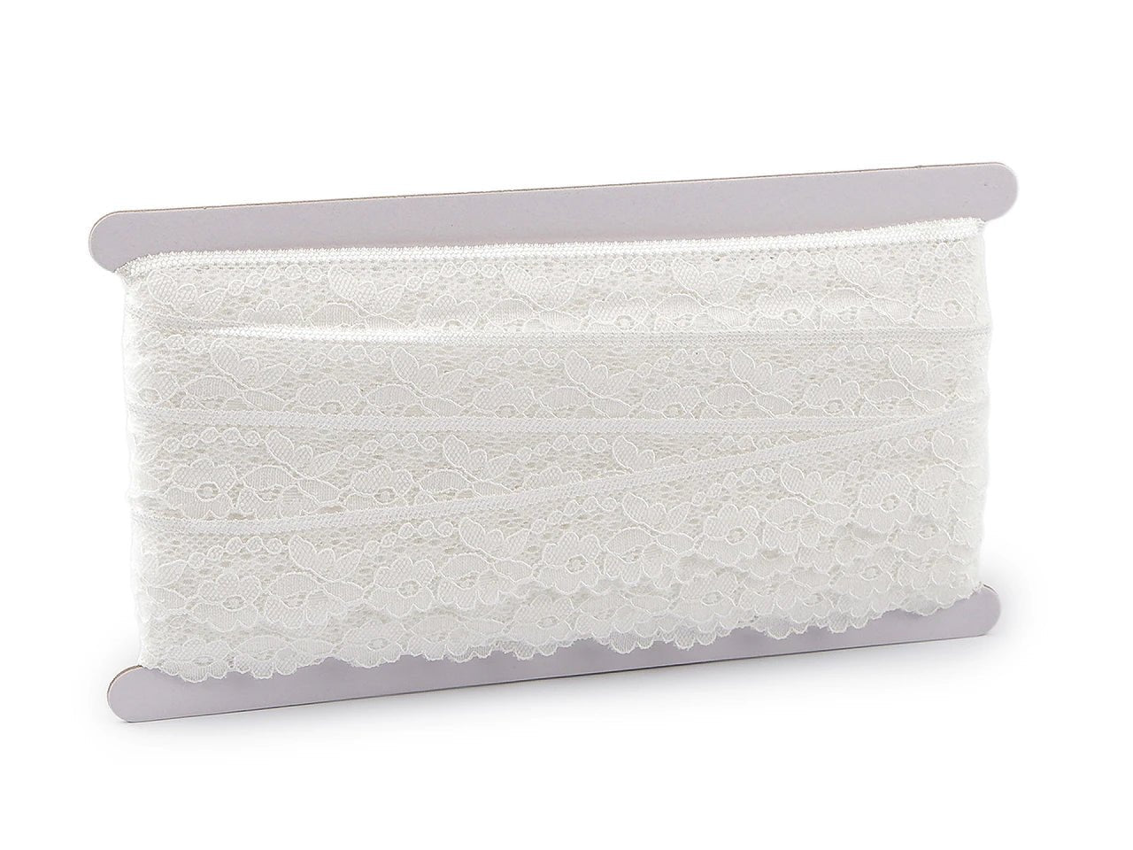 Image of elastic lace 2.8 cm - warm white – available at Šarlotes audumi