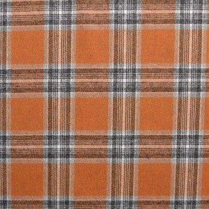 Image de flanelle à carreaux orange 180 g/m² – disponible chez Šarlotes audumi