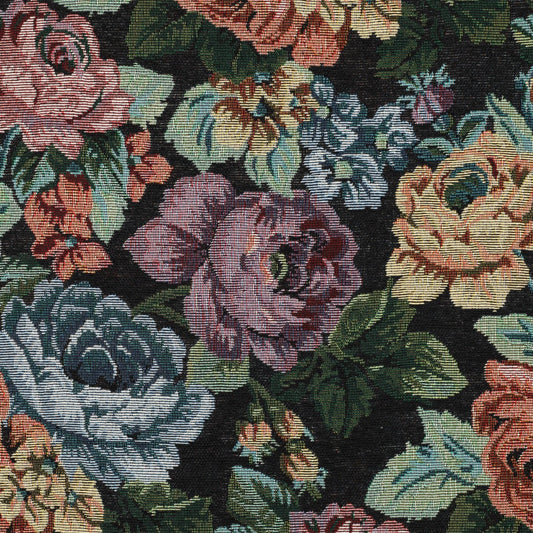 Tapisserie - roses sur fond noir 330 g/m²