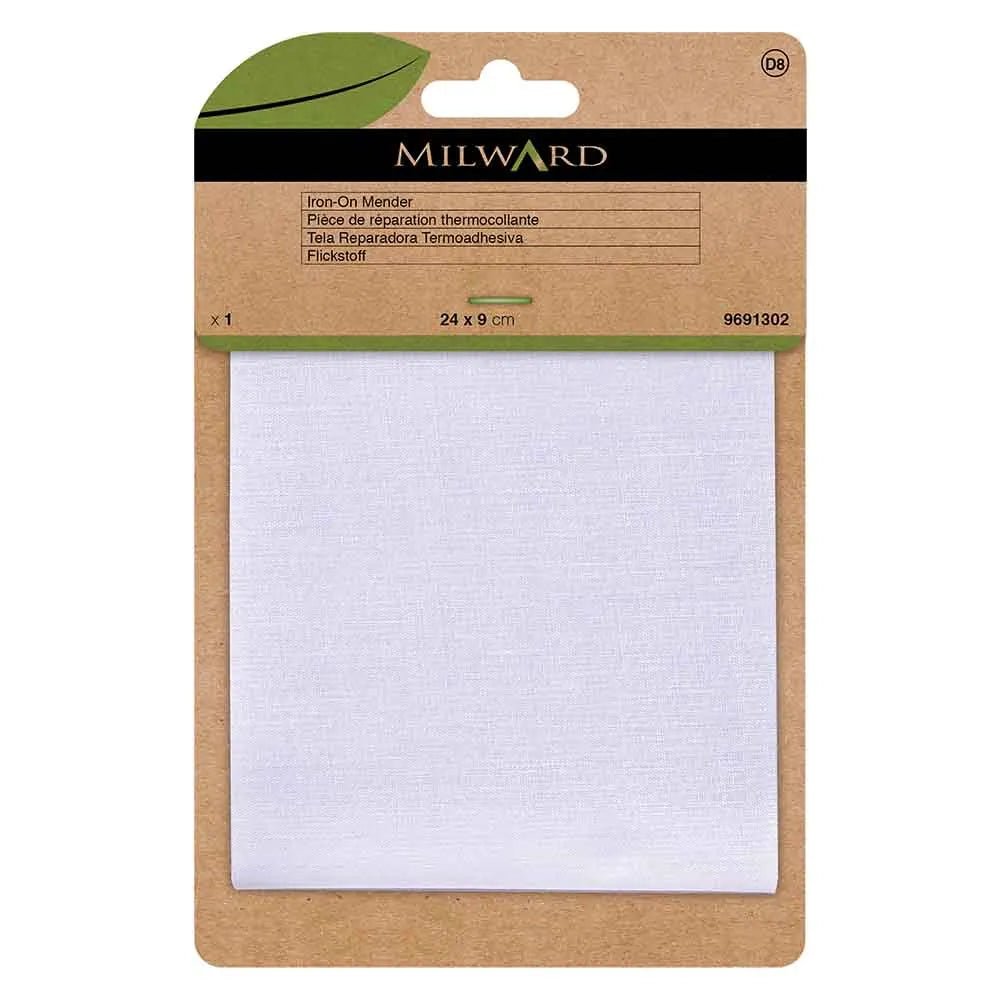 Patch thermocollant pour vêtement Milward 24x9cm - blanc