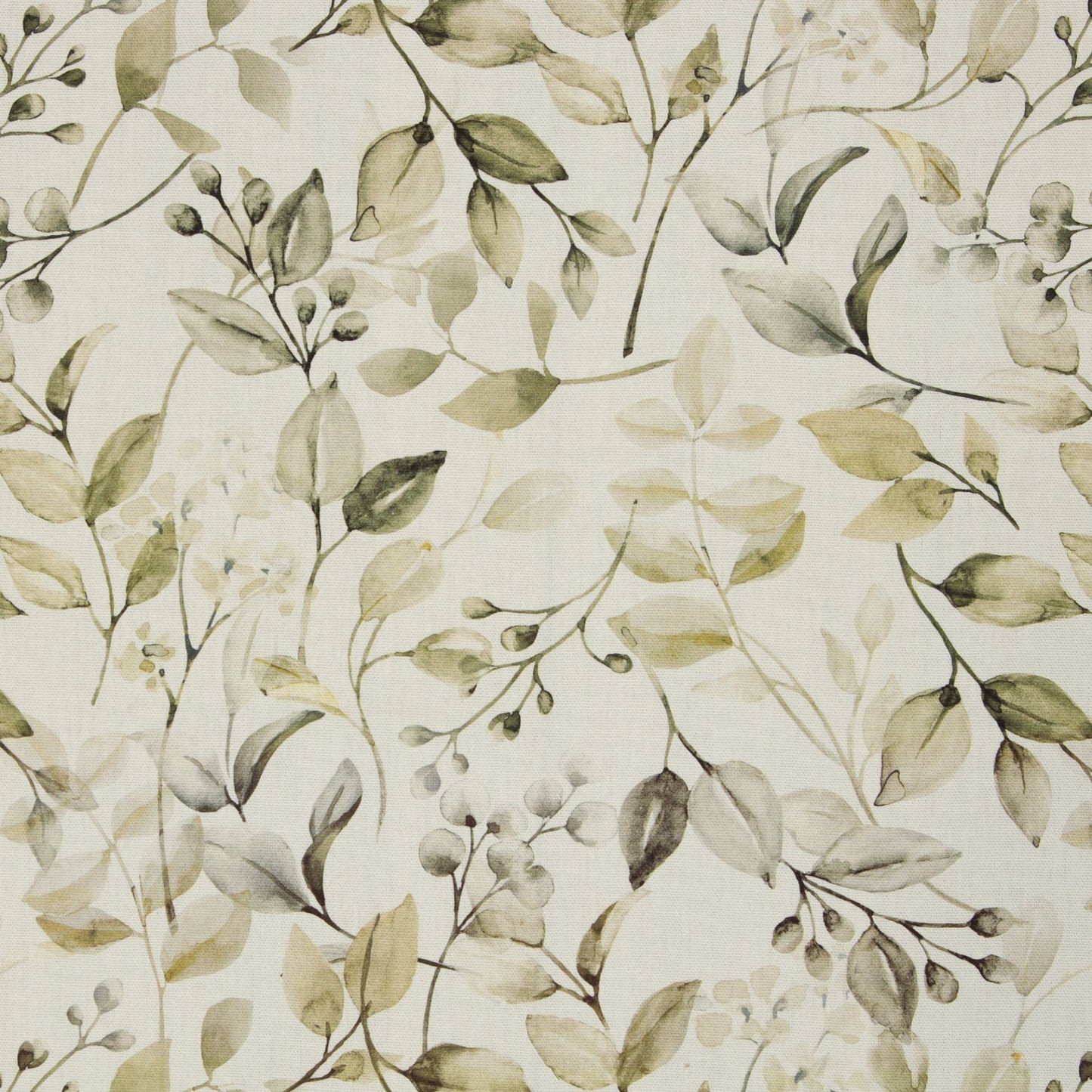Tissu canvas - branches d'olivier 220 g/m²