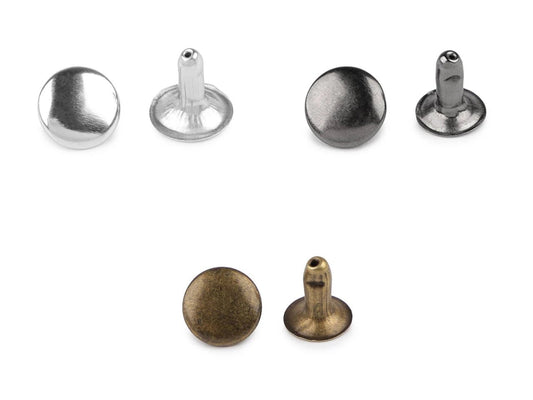 Image de rivets métalliques double face Ø9 mm (100 pcs) – disponible en ligne chez Šarlotes audumi
