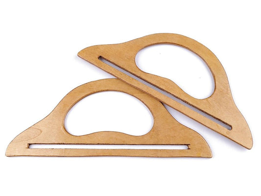 Poignées en bois pour sacs | 2 pièces | 14.5–21 cm