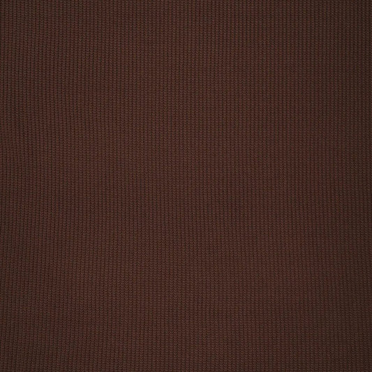 Image du tissu en maille de coton, ton chocolat, 500 g/m² – disponible chez Šarlotes audumi