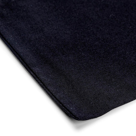 Image d’un sac en toile de coton 38 x 42 cm 140 g/m² avec longues anses - noir – disponible chez Šarlotes audumi