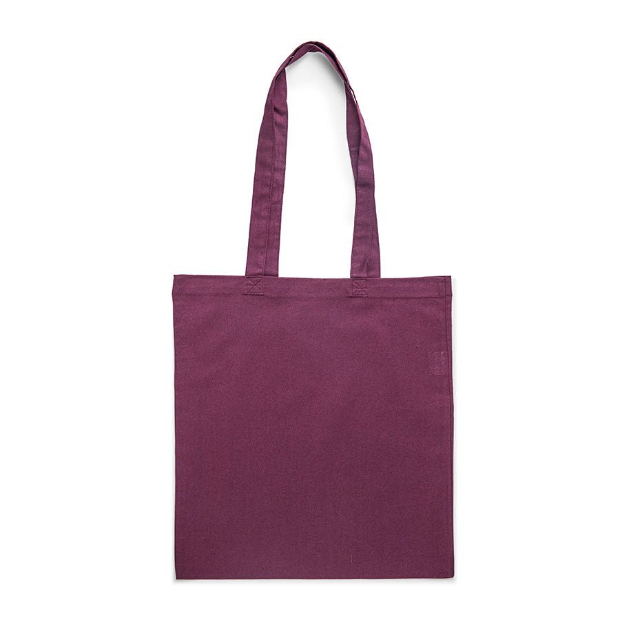 Attēls ar Kokvilnas auduma maisiņš ar garajiem rokturiem 38 x 42 cm 140 g/m² - vīna tonis – pieejams Šarlotes audumi