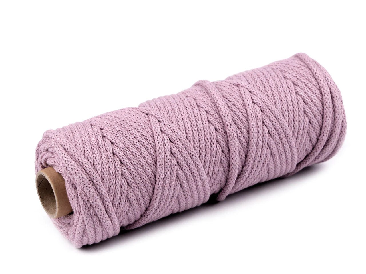 Corde en coton 5 mm - lilas fumé (rouleau de 50 m)