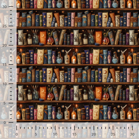 Image de jersey bouclette en coton avec isolation - étagère à livres – disponible en ligne chez Šarlotes audumi