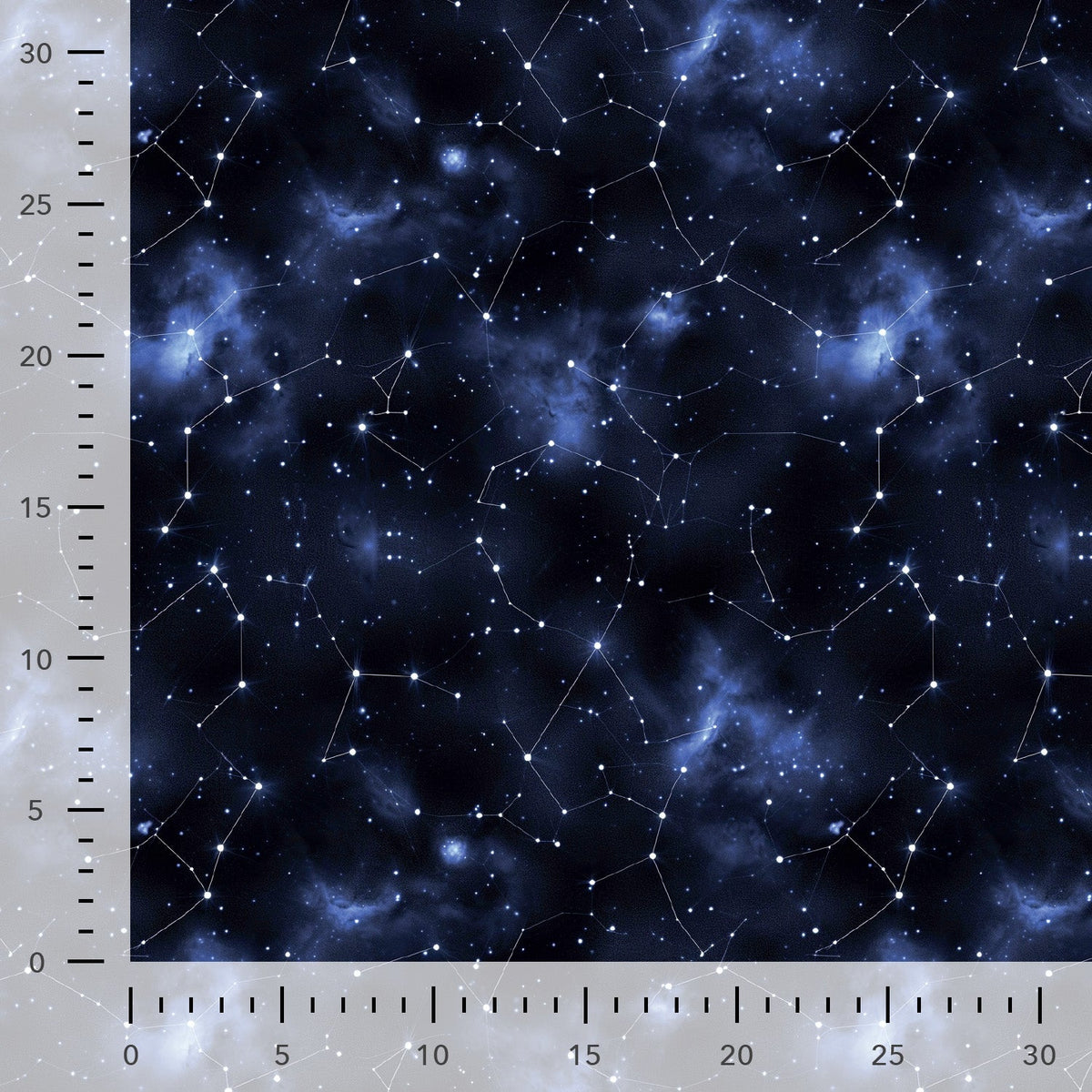 Maille bouclette en coton avec doublure isolante - constellations – disponible en ligne chez Tissus de Charlotte