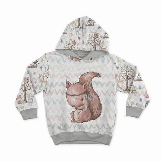 Image of cotton loopback knit - boho animals 250 g/m² | Design - 12 – available at Šarlotes audumi