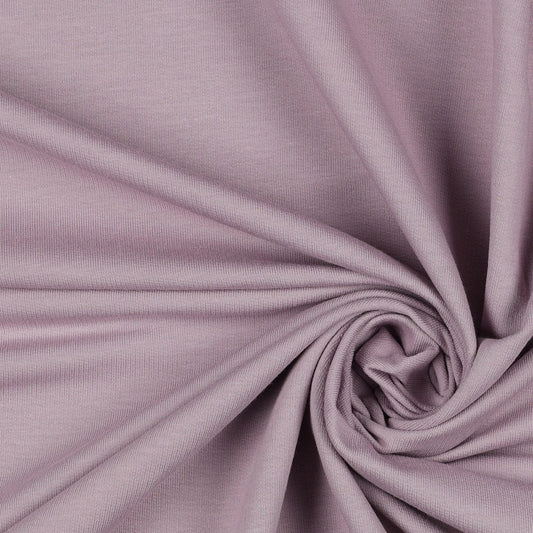 Cotton loop-knit fabric - powder pink 235 g/m² (GOTS certified)