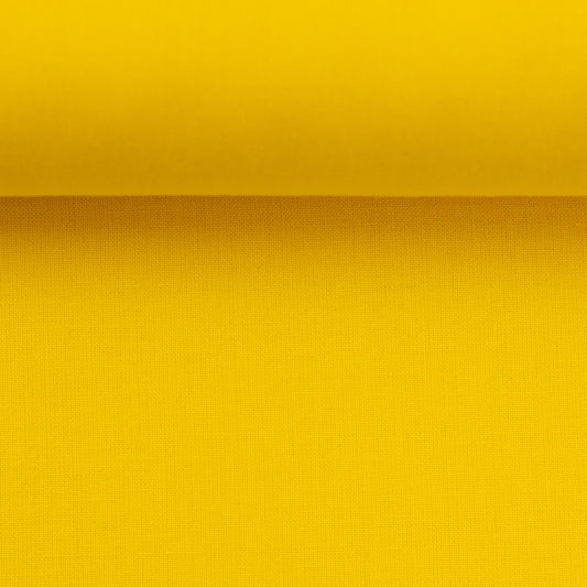 Maille bouclette en coton - jaune soleil 240 g/m²