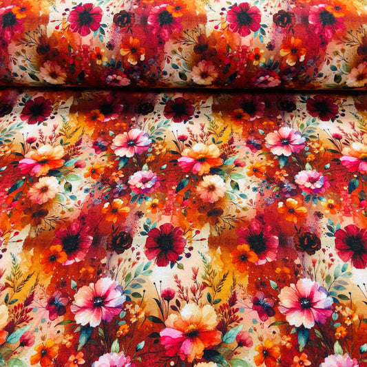 Baumwoll-Loopstrick – Blumenmärchen 260 g/m²