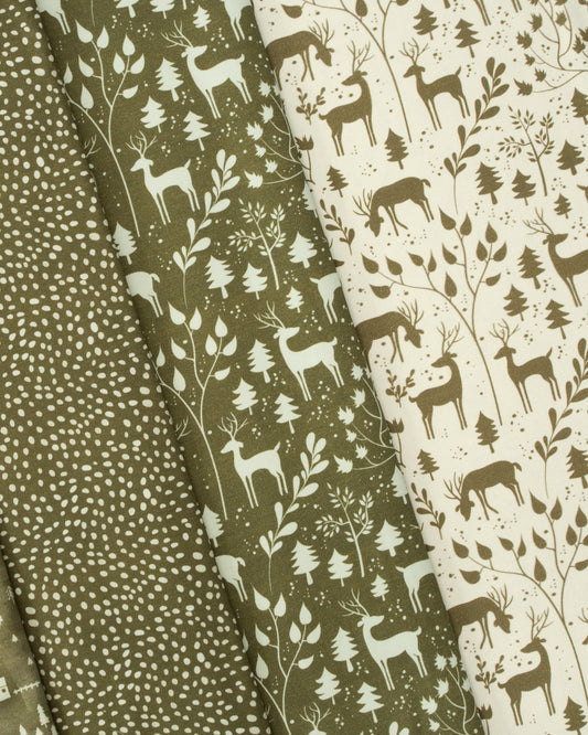Jersey en coton - motif forêt 230 g/m²