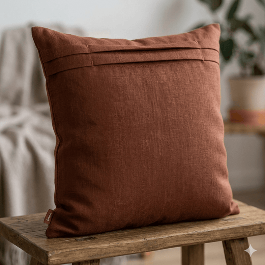 Image of linen fabric–cinnamon 235 g/m² – available Šarlotes audumi