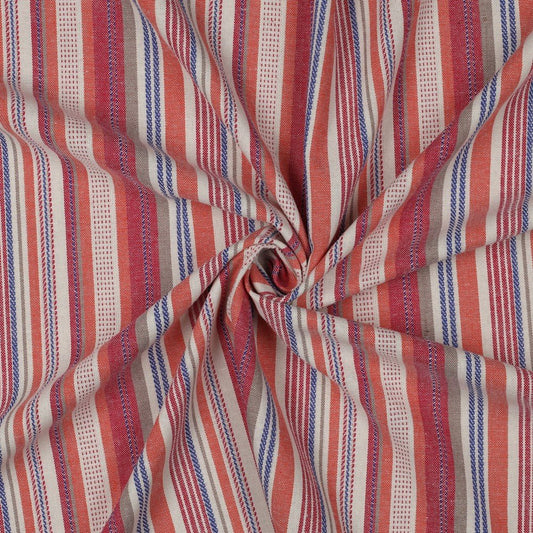 Image du tissu viscose Lina à rayures 200 g/m² – disponible chez Šarlotes audumi