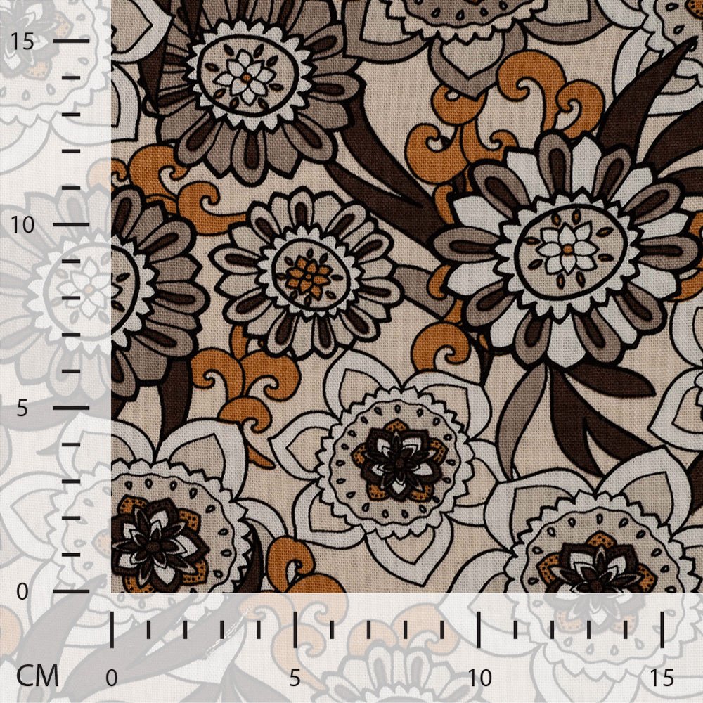 Image with linen and viscose-vintage floral pattern – available online at Šarlotes audumi