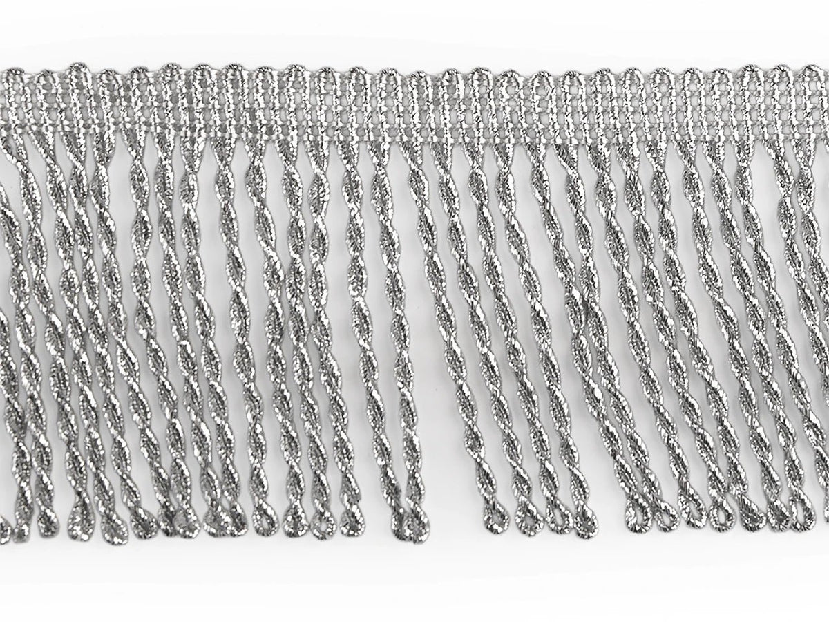Image avec franges en lurex, 80 mm – disponible en ligne chez Šarlotes audumi