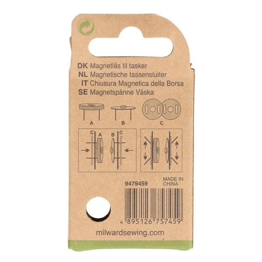 Fermoir magnétique Ø18 mm - argenté