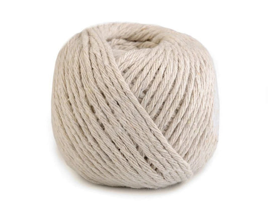 Cordon macramé en coton Ø2 | 50 m - beige naturel