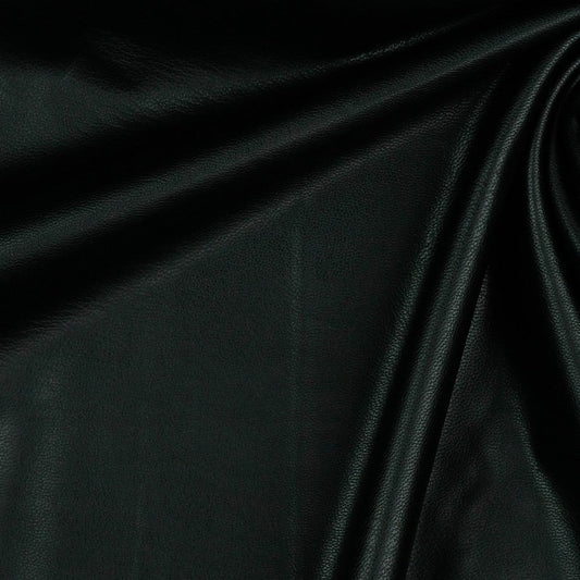 Simili cuir avec élasthanne - noir 260 g/m²