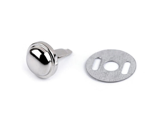 Pieds métalliques pour sacs Ø12 mm, argenté (lot de 10 pièces)