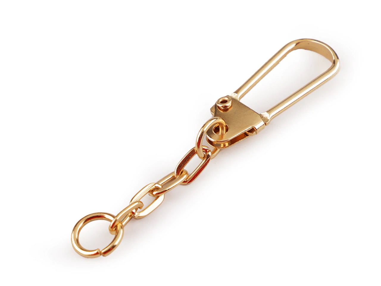Image avec mousqueton métallique avec chaînette| 11 x 26 mm 10 pièces|en nuances variées – disponible chez Šarlotes audumi